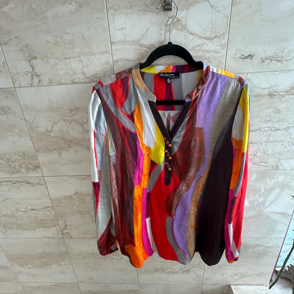 Claire Desjardins by Carre’ Noir  Women's Tunic top size Large